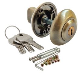 Завертка с ключевым цилиндром RUCETTI MH-CYL AB цвет-бронза 9010935 