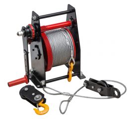 Ручная барабанная лебедка ЦМК ЛР-1,5 трос 8мм*40м L0004 