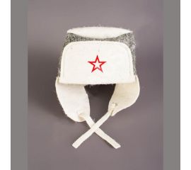 Шапка для бани Бацькина Баня Ушанка со звездой темный верх 10506 