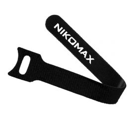 Стяжка-липучка NIKOMAX с мягкой пряжкой, 150x12 мм, черная, 10 шт. NMC-CTV150-12-SB-BK-10 
