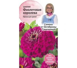 Семена ОКТЯБРИНА ГАНИЧКИНА Цинния Фиолетовая королева 0.5 г 119359 