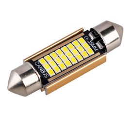 Автолампа SKYWAY диод T11(C5W) 12V 24SMD диодов, 1-конт. 39мм белая, салон S08201487 
