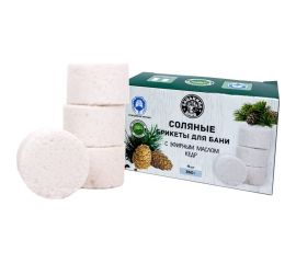 Соляные брикеты для бани с эфирным маслом Кедр Бацькина баня 350 г 23017 