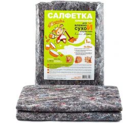 Сухая салфетка для пола из хлопка Золушка Класс Макси 70х100 см, серая, 1 шт. 3863 