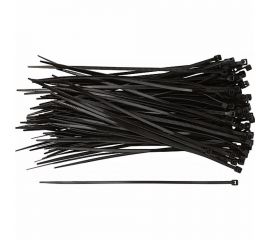 Нейлоновые хомуты для проводов FIT черные, 100 шт., 4,8х200 мм 60354 