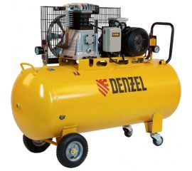 Воздушный компрессор DENZEL ременной привод BCI3000-T/200, 3,0 кВт, 200 литров, 530 л/мин 58119 