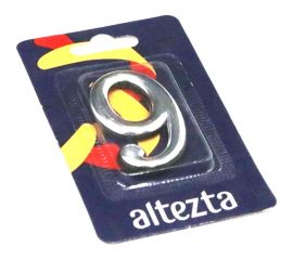 Дверная цифра Левша "9" ALTEZTA хром У4-9099.Х 
