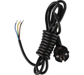 Сетевой шнур с вилкой СПб УПП-5 пвс 3x1,5-81 черный 2,0 м 99928144 