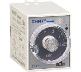 Реле времени CHINT JSZ3A-B базового типа многодиапазонная задержка включения 0 .1-1/10/60s/6min AC 220В 294321 