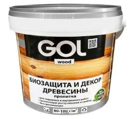 Защитно-декоративная пропитка Palizh GOL wood AQUA 0,9 кг бесцветная Wd.232-0,9 11606022 