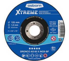 Диск отрезной по нержавейке AS60X XTREME 125x1x22.23 мм DRONCO 1121746100 