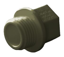 Заглушка ПОЛИТЭК резьбовая, 20x1/2 PPRС, серый 9000012012с 