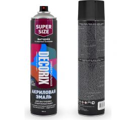 Аэрозольная акриловая эмаль Decorix (универсальная; черный; глянцевый; 780 мл) 0118-01 DX 