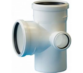 Крестовина двухплоскостная для бесшумной канализации ПОЛИТЭК из ПП диаметр 110х110х50/87,5 градусов, правая 120001104 