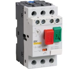 Ручной кнопочный пускатель IEK 1-1.6А ПРК32-1.6, мотор-автомат, управление кнопками, винтовое соединение DMS11-D16 