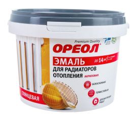 Эмаль для радиаторов отопления Ореол (термостойкая; акриловая; глянцевая; белая; 0.8 кг) 76021 