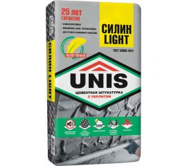 Цементная штукатурка UNIS СИЛИН LIGHT 25 кг 4607005183248 