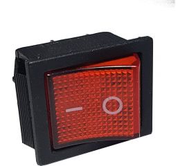 Клавиша Nord-Yada 250V 16А красная с подсветкой (4контакта) ON-OFF (2шт в упаковке) 905460 