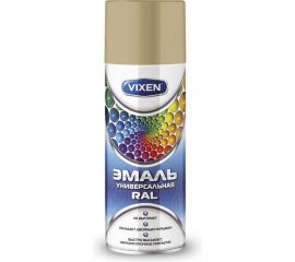 Универсальная эмаль VIXEN VX-11001 бежевая RAL 1001, аэрозоль, 520 мл 47782 