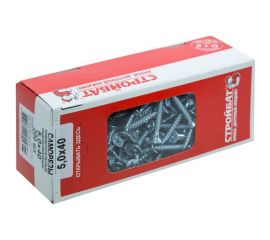 Универсальные саморезы Стройбат 5,0x 40 белый цинк 200 шт 075581 