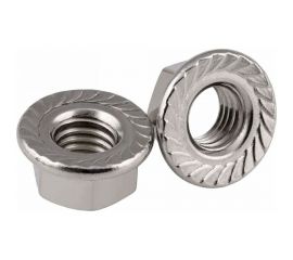 Гайка с насечкой, препятствующей откручиванию Промрукав оцинкованная, М6, DIN 6923, 100 шт. PR08.2366 