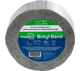 Самоклеящаяся бутил-каучуковая лента-герметик на алюминиевой основе Megaflex butyl band (50 мм х 10 м) MEGBU.50.10 