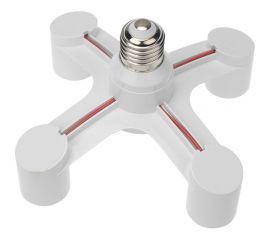 Цокольный разветвитель REXANT Е27 на 4хЕ27 поворотный белый 11-8862 