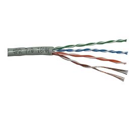 Кабель TWT UTP патч-кордовый витая пара, 4 пары, категория 5e, PVC, серый, 305м в катушке 5EUTP-PT-GY 