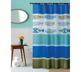 Занавеска для ванной комнаты MY SPACE FISHES 240x200cm PEVA PV180180003 