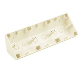 Угловая коробка Bylectrica 3-местная, для установки выключателей и розеток, серия СТИЛЬ, бежевый, КУ-443 бежевый 