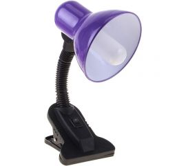 Настольная лампа RISALUX Е27, с выключателем на зажиме 220В фиолетовая 108В 739279 