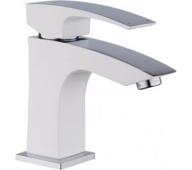 Смеситель для умывальника Gappo 35к G1007-7 литой, п/гайку, белый, хром 543683 