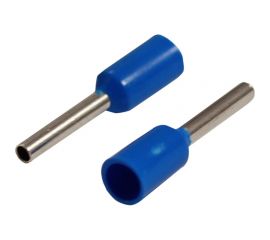Штыревой втулочный изолированный наконечник REXANT F-8 мм 0.75 мм2, НШВи 0.75-8 синий 10 шт 06-0404-A 