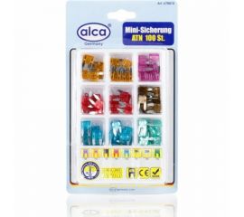 Набор флажковых предохранителей Alca Мини 100 шт., 3/5/7.5/10/15/20/25/30 А 670010 