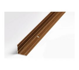 Порог внутренний угловой алюминиевый декоративный ЛУКА (20х20 мм, 1,35 м, Дуб темный) 00000001554 