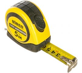 Рулетка (обрезиненный корпус, 5 м х 25 мм) Biber AUTOSTOP 40073 тов-173003 
