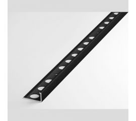 Профиль окантовочный L-образный алюминиевый ЛУКА 10 мм, 2,7 м, порошковое покрытие, Черный УТ000013592 