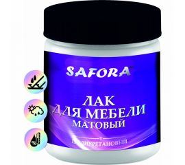 Полиуретановый лак для мебели SAFORA (матовый; 500 мл) ML500 