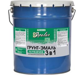 Грунт-эмаль по ржавчине 3в1 Царицынские краски белая 10 кг 16439 