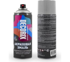 Аэрозольная акриловая эмаль Decorix (универсальная; серебристый; 520 мл) 0101-25 DX 