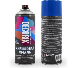 Аэрозольная акриловая эмаль Decorix (универсальная; синий; 520 мл) 0101-09 DX 