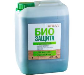 Трудновымываемая биозащита ARMA зелёная 5л 49126 