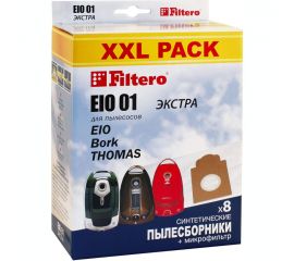 Мешки для пылесоса EIO 01 (8) XXL Pack Экстра 8 шт + микрофильтр FILTERO 05945 