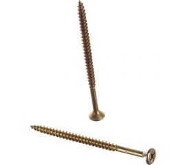 Универсальные шурупы ВИРТУОЗ 5,0х 70 мм, потайная головка, желтый цинк 25 шт 02969 