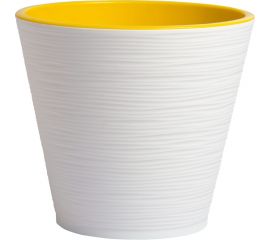 Пластиковый горшок с вкладкой liveingreen КОНУС белый диам. 20 см, 3.7 л К20-10 