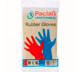 Хозяйственные перчатки PACLAN Professional латекс, х/б напыление, размер M, желтые 602489 