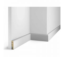 Плинтус COSCA DECOR AP02 под покраску, белый, 60x16x2400 мм, МДФ, с пазом СПБ077577 