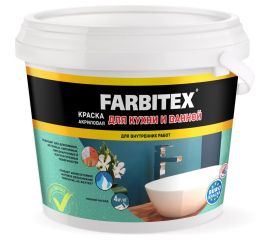 Акриловая краска для кухни и ванной FARBITEX 6 кг 4300007079 