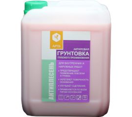 Грунтовка глубокого проникновения APIS Антиплесень, розовый, канистра 5 кг 4665296514332 