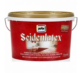 Износостойкая краска для стен и потолков JOBI SEIDENLATEX 5 л 11909 